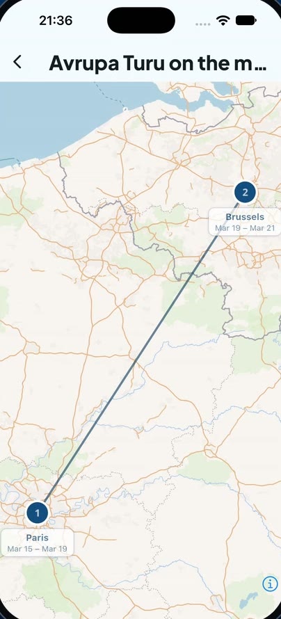 Whole trip on one map